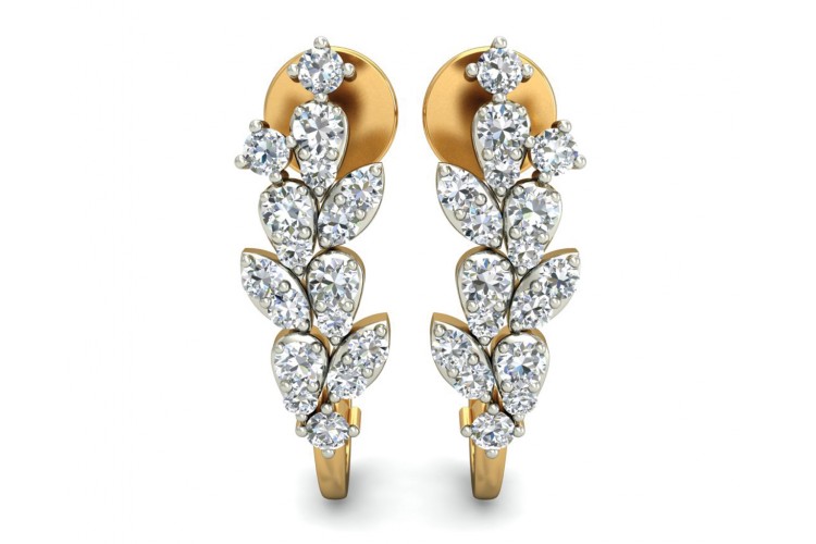 Femi Diamond Half Bali earrings in gold